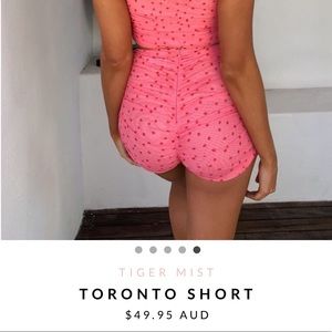 Looking for Toronto shorts from tiger mist in smal